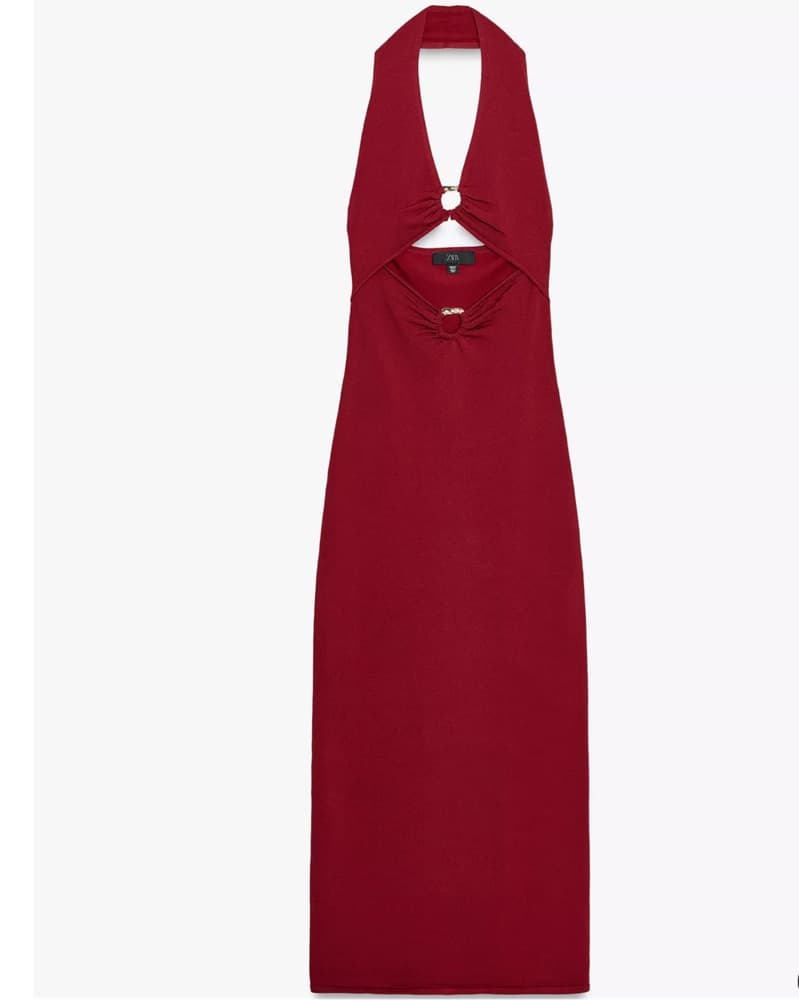 Zara Cut Out Knit Midi Dress - Image 2