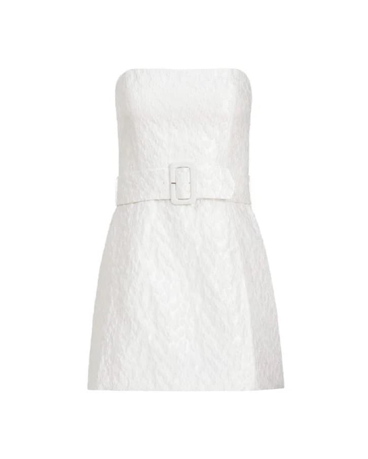 Amanda Uprichard Fae Belted Mini Dress - Image 2