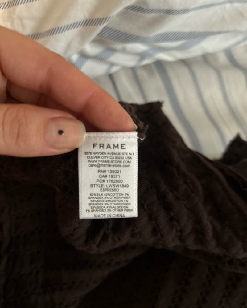 Frame Silk Knot Dress - Espresso - Image 5