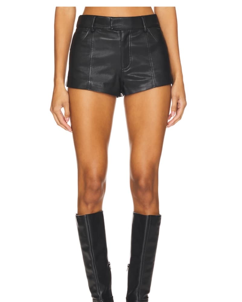 Camila Coelho Mini Leather Shorts - Image 1