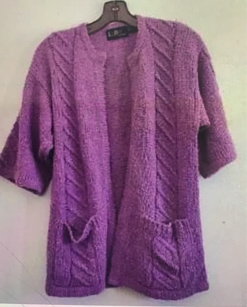  Purple Knit Cardigan - Image 1