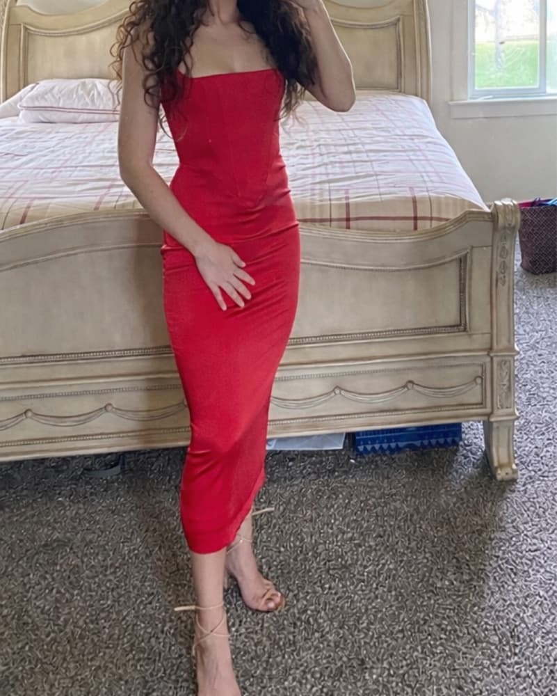 House Of CB ANAIS Satin Corset Dress  - Image 2