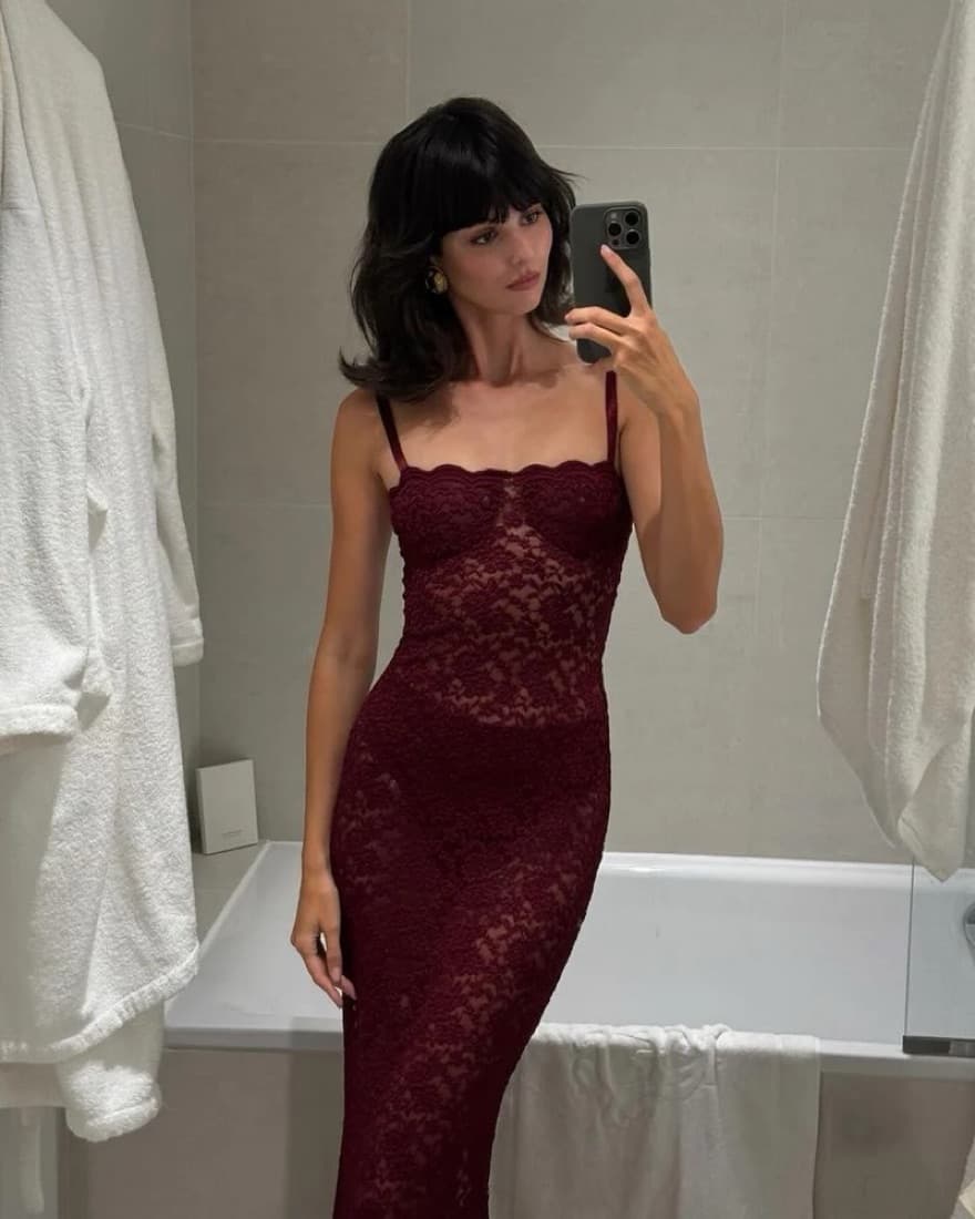 Arcina Ori Margot Lace Red Dress - Image 5