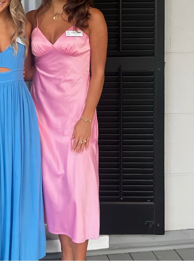 Pink Silk Maxi - Image 1