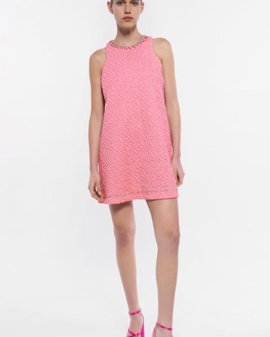Zara Pink Mini Dress - Image 1
