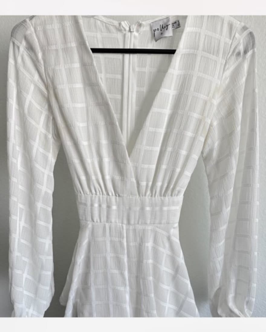 Oh Polly White Diamond Playsuit Dress - Image 5
