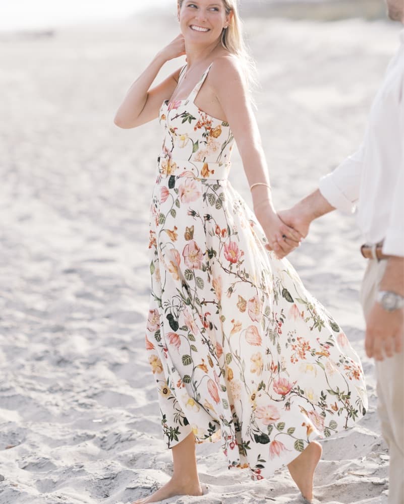 Exclusive: Calypso Dress in White Stems - Image 4