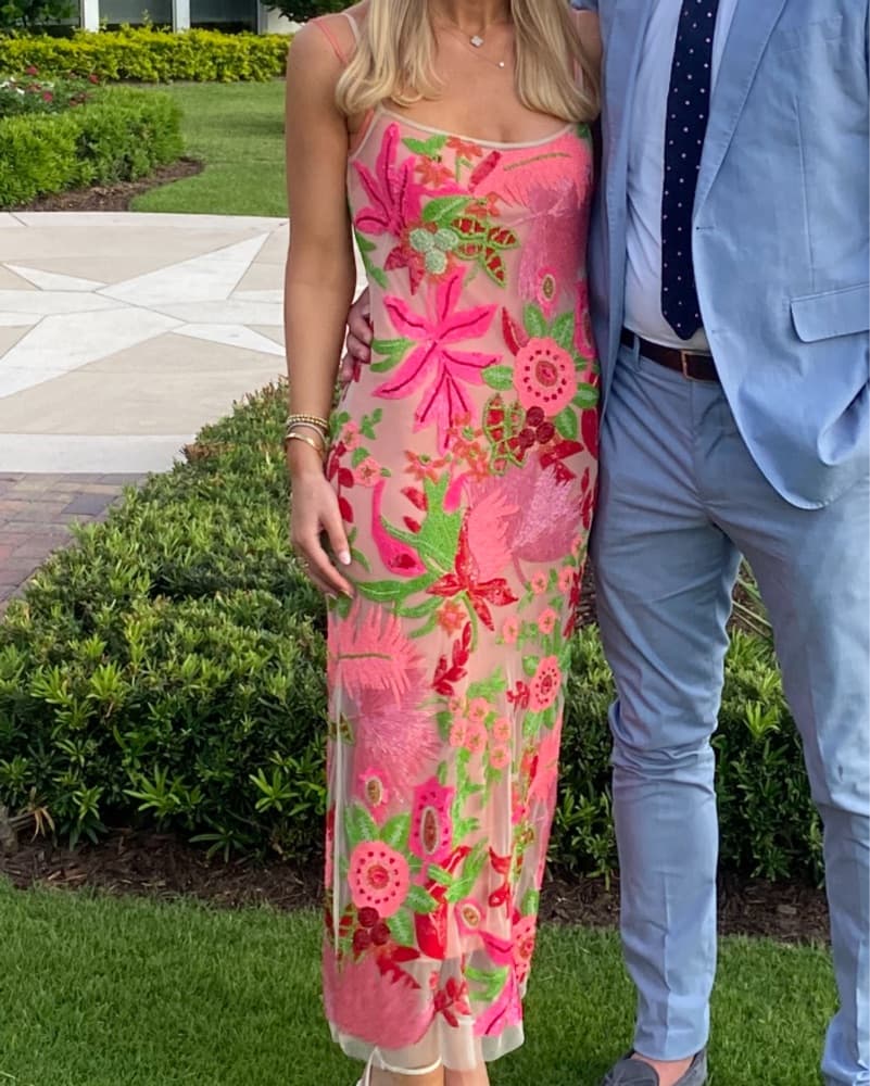 Cult Gaia Kennedy Floral Beaded Dress - Image 1