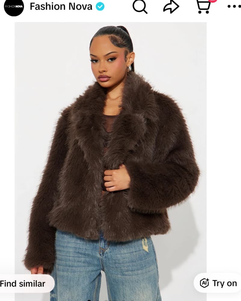 Brown Fur Coat - Image 1