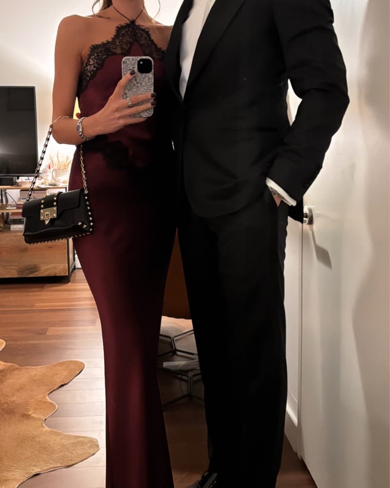 Retrofete Burgundy Dress - Image 3