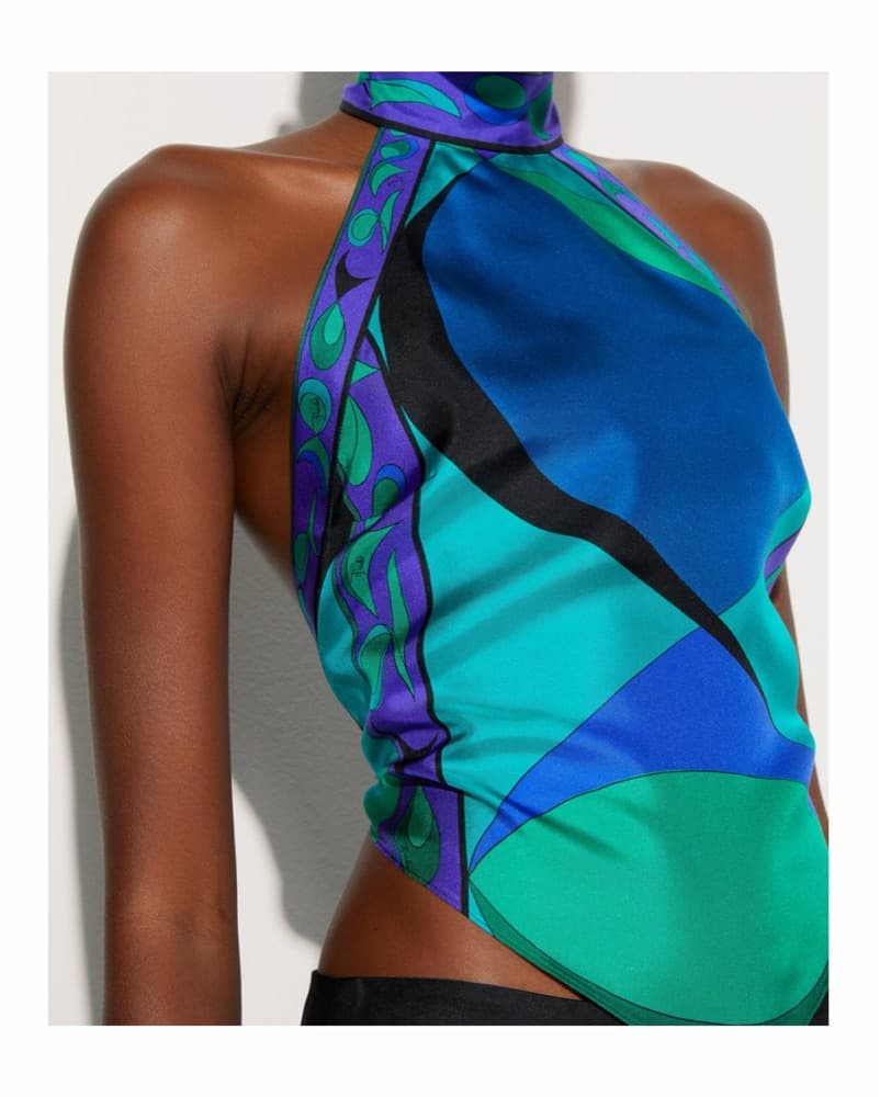 $1020 Pucci Cropped silk halterneck Top - Image 1
