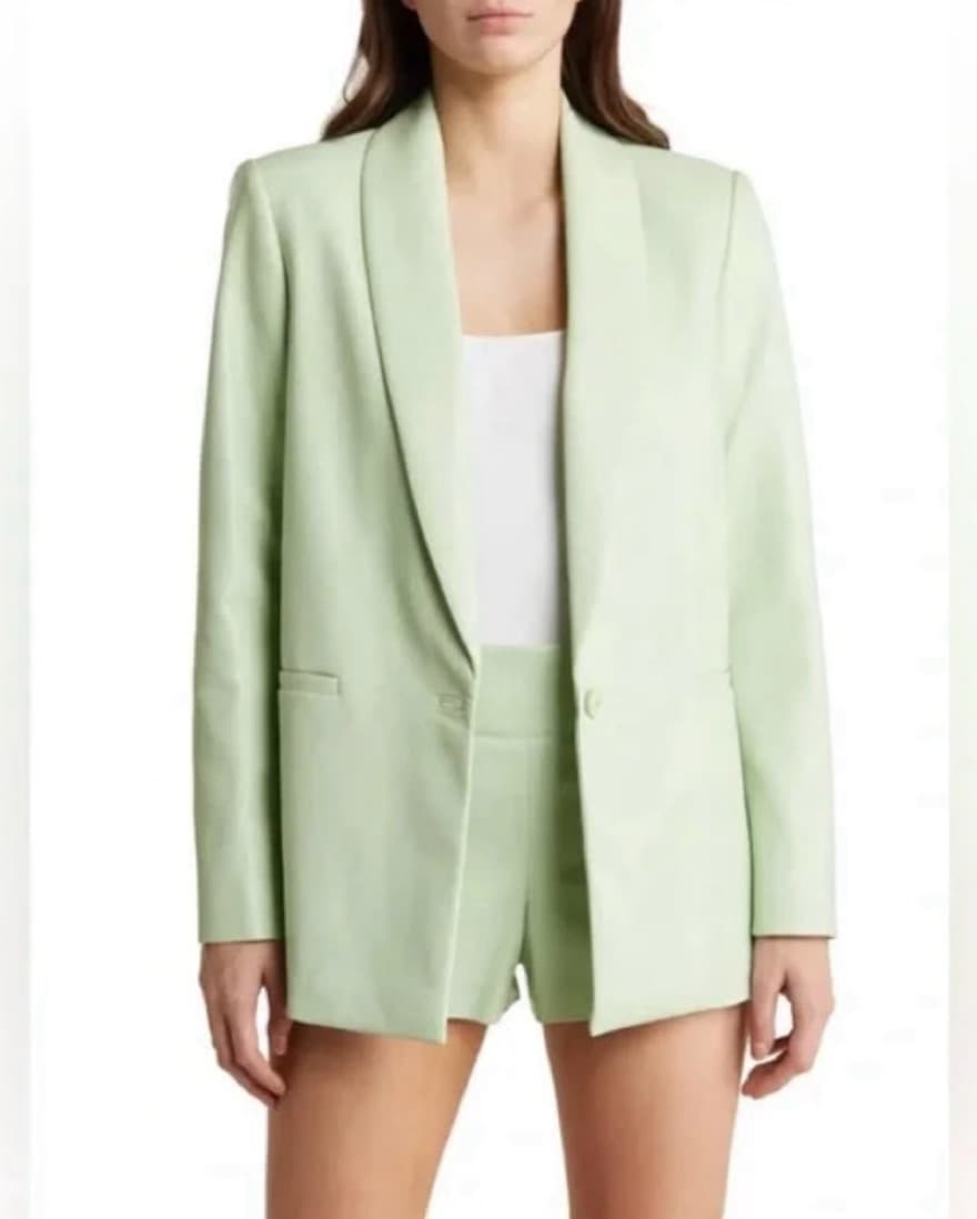 Alice + Olivia Denny Leather Blazer  - Image 1