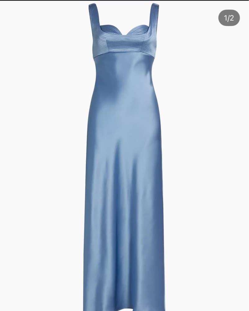 Blue Acler Satin Gown  - Image 1