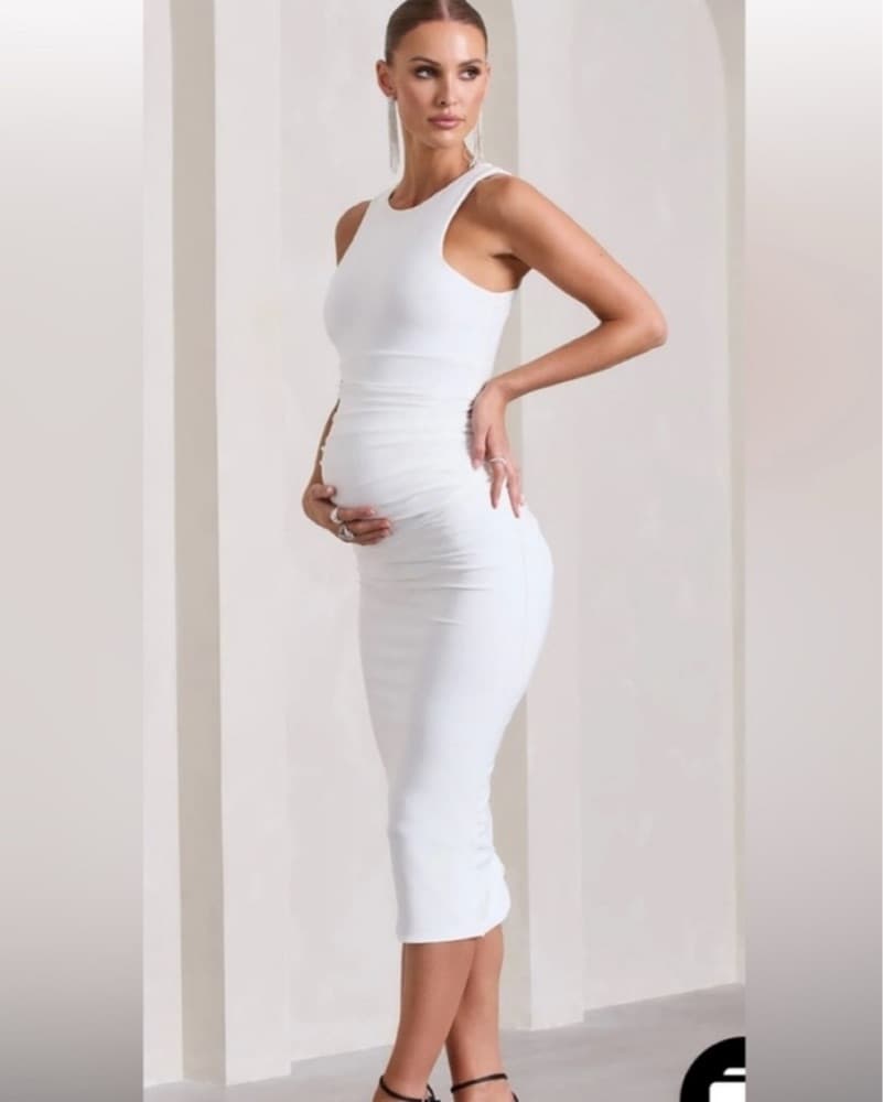 White Maternity Dress Club L London  - Image 1