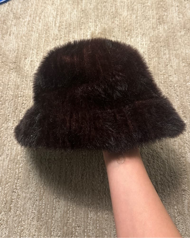 Brown Fuzzy Bucket Hat  - Image 2
