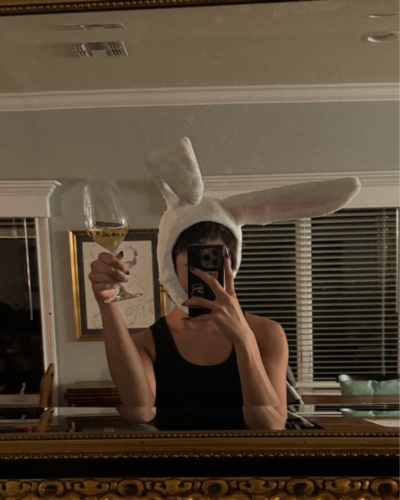 White Bunny Hat - Image 3