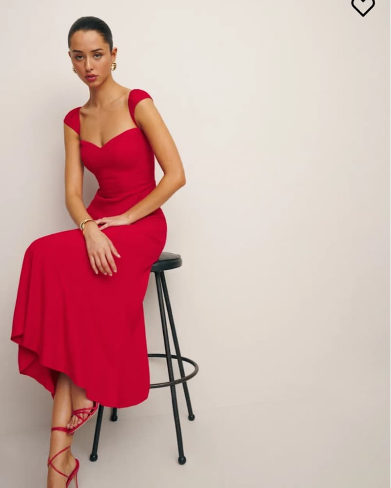 Reformation Red Bryson Dress  - Image 1