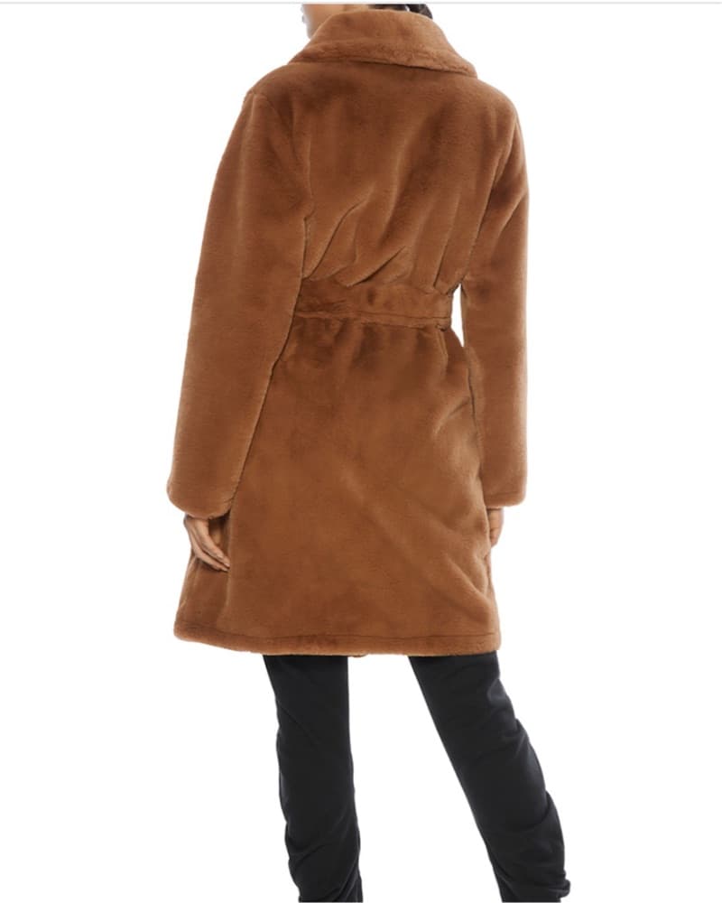 Apparis Bree Belted Faux Fur Coat - Image 2