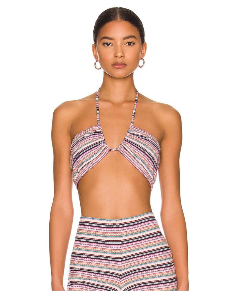 Lover And Friends Striped Halter Top - Image 1