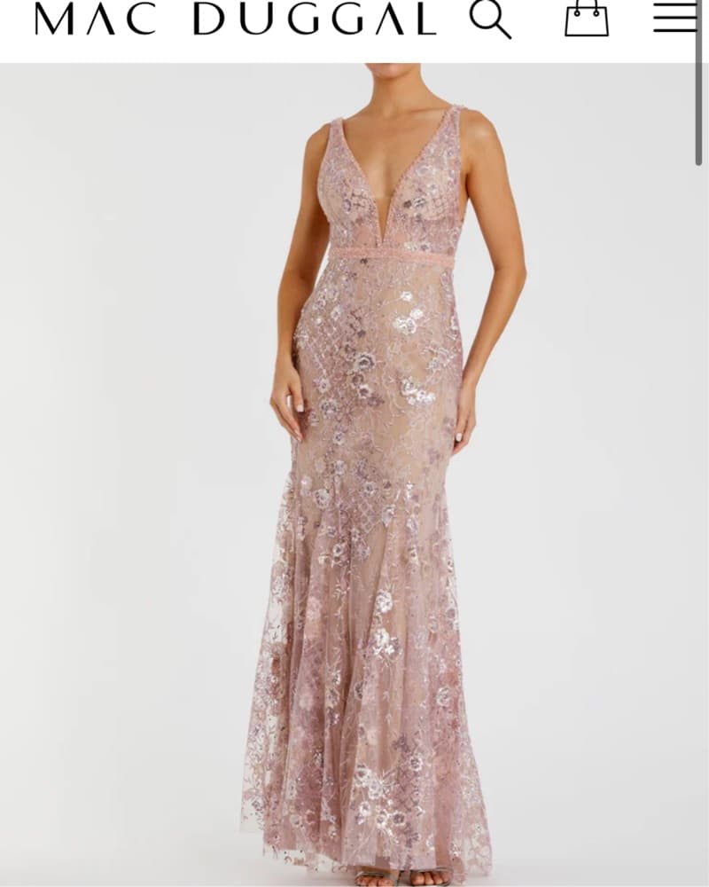 Pink Embroidery Mac Duggal - Image 2
