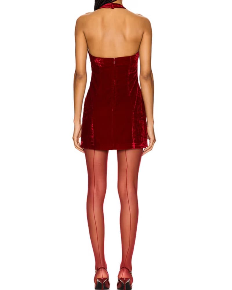 Revolve Vivica Velvet Mini Dress In Red  - Image 2