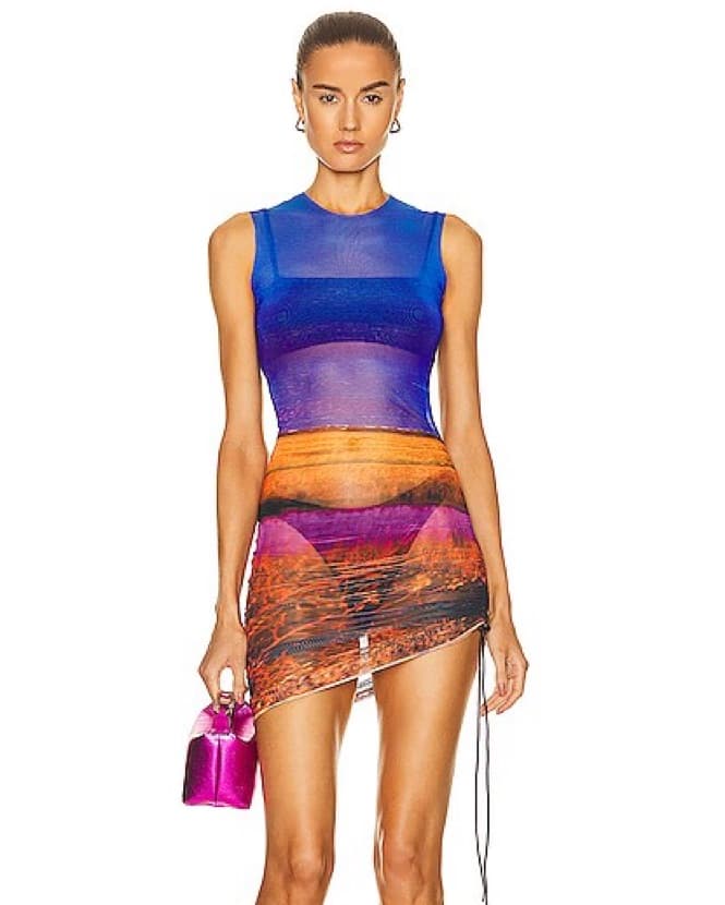 LOUISA BALLOU HEATWAVE MESH MINI DRESS - Image 1