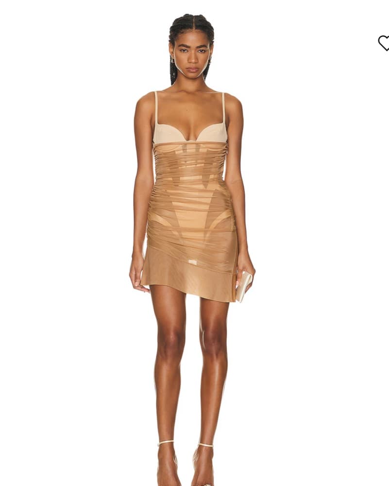 MUGLER Draped Corset Dress - Image 2