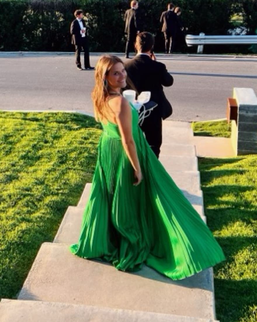Green Pleated Gown - Image 2