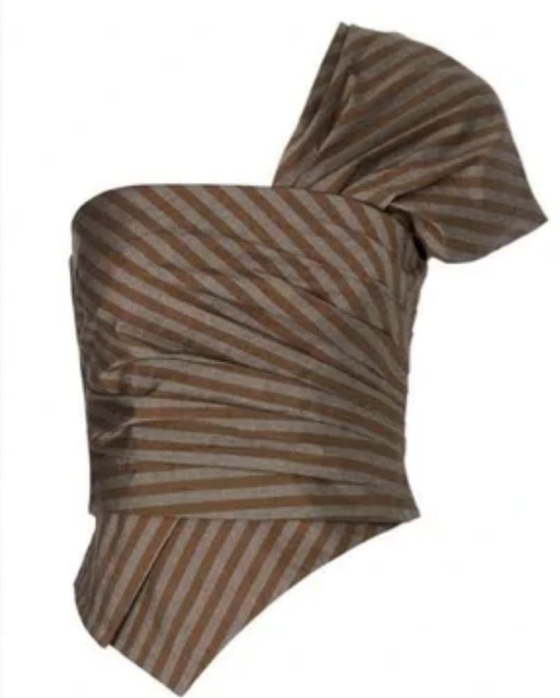 Tory Burch- Stripped Asymmetrical Top - Image 1