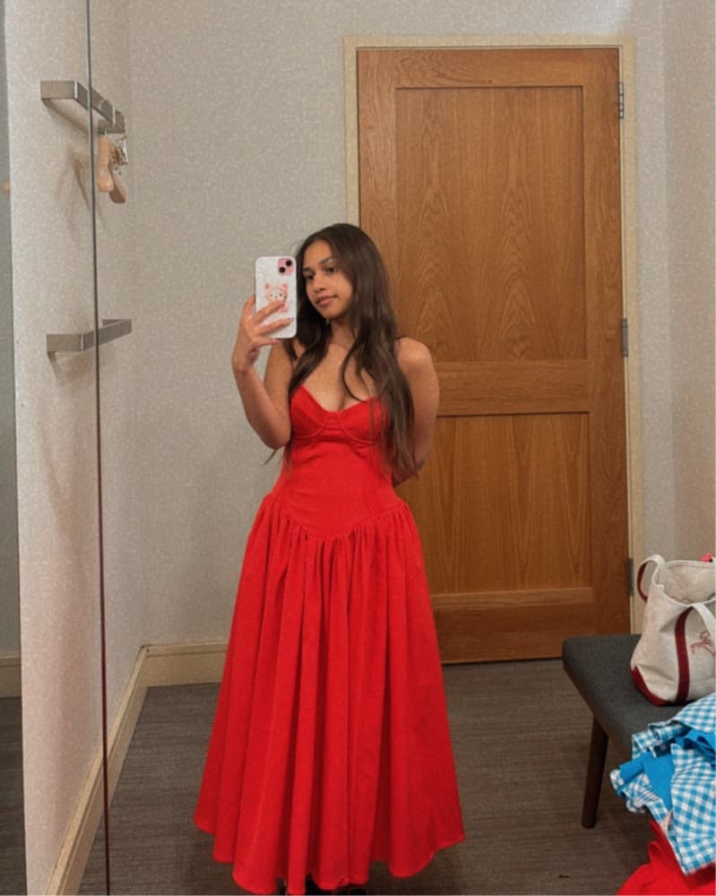 Vibrant Red Maxi Dress - Image 1