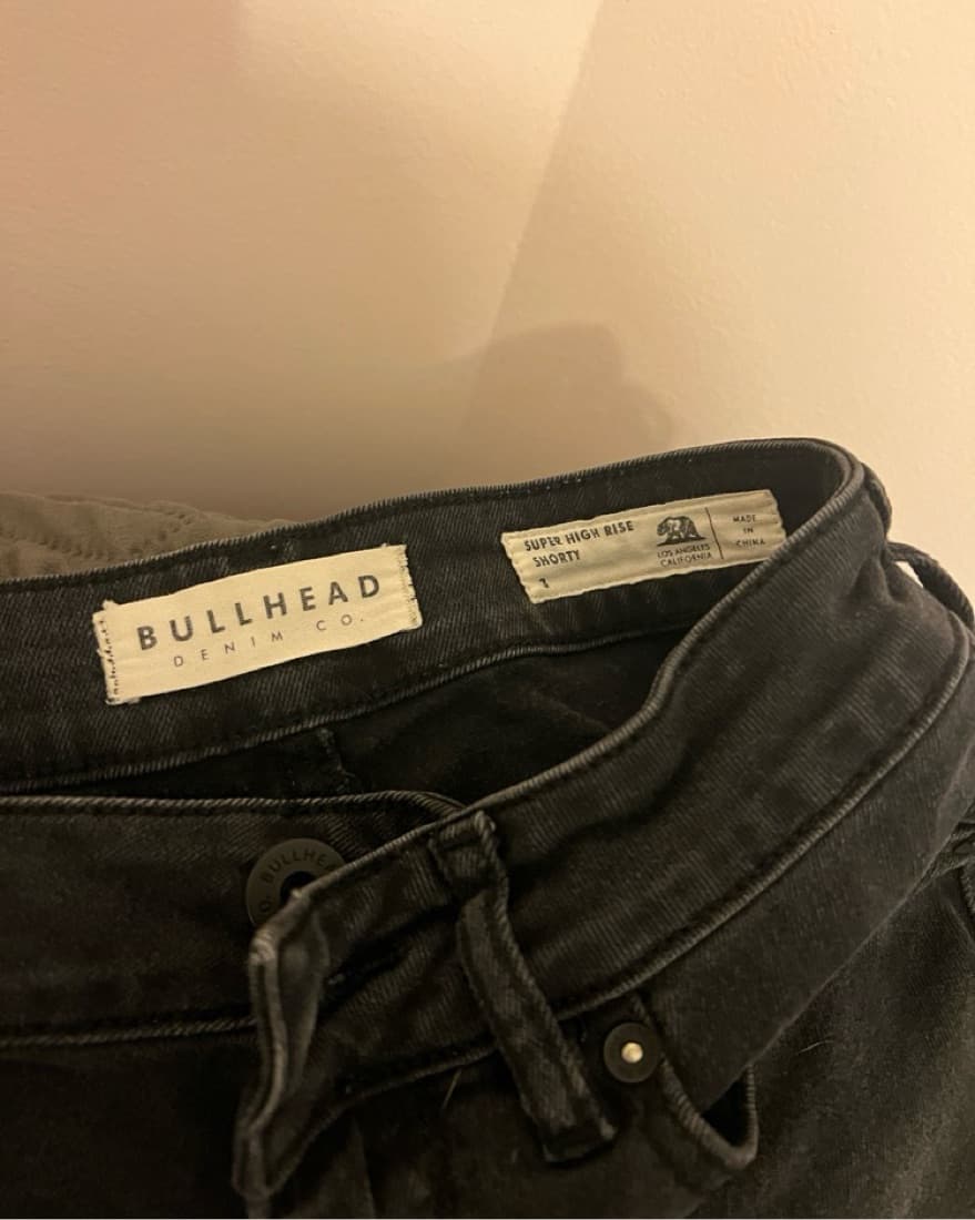 BullHead Denim High Rise Shorts - Image 1