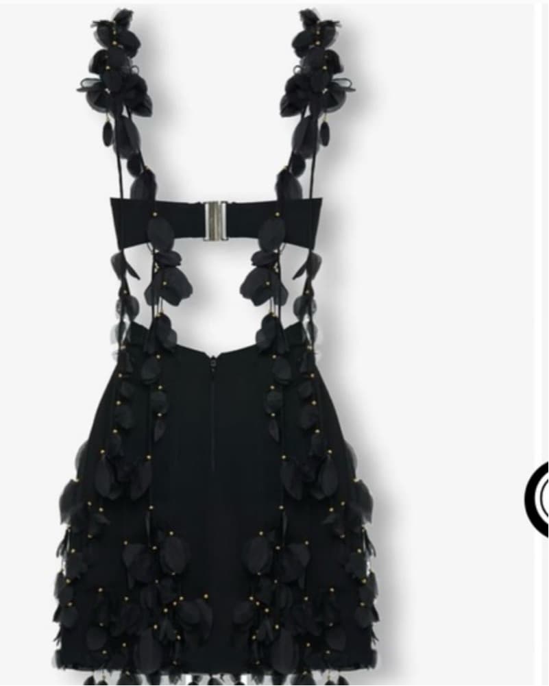 Heiress Black Mini Dress - Image 2