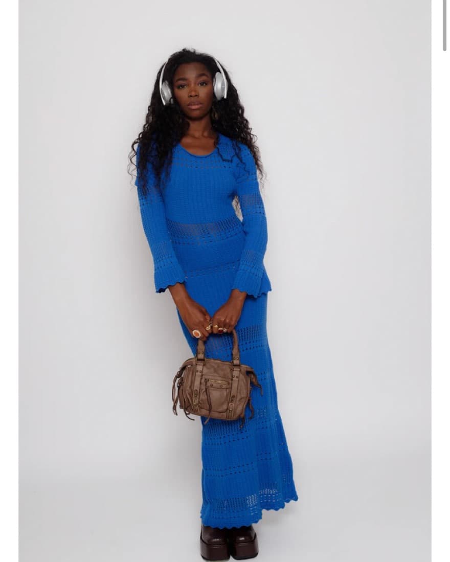 Susmies Serranito Long Dress - Ocean - Image 2