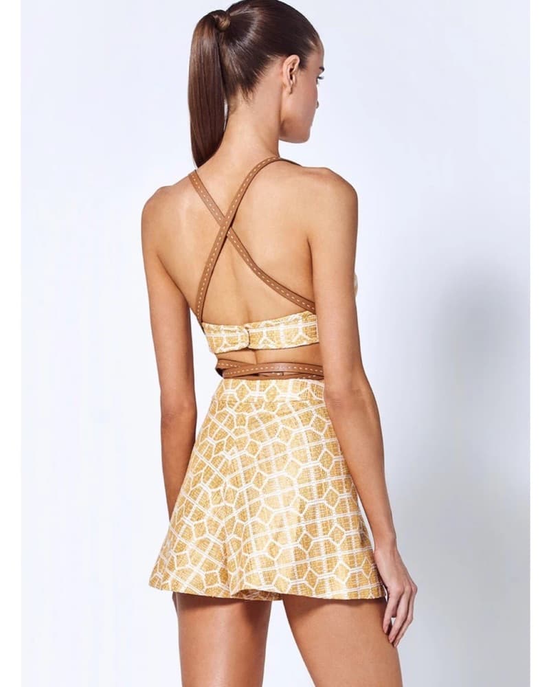 Alexis Set Wrap Leather Strap Top  - Image 3