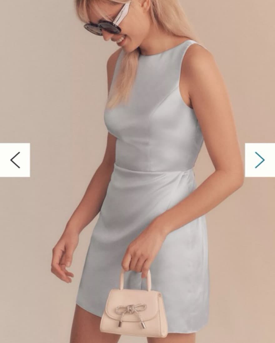 BHLDN Light Blue Alice Mini Dress - Image 4