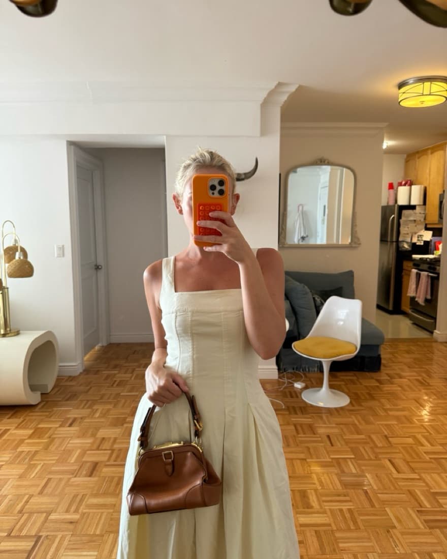 Weworewhat Cream Midi Dress - Image 4
