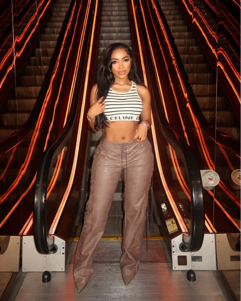 House Of Cb Mocha Vegan Leather Pants - Image 5