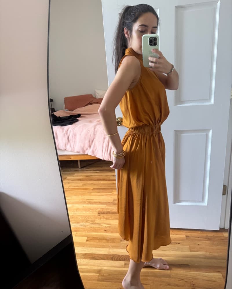 Brazilian Brand Orange High Low Dress - Image 4
