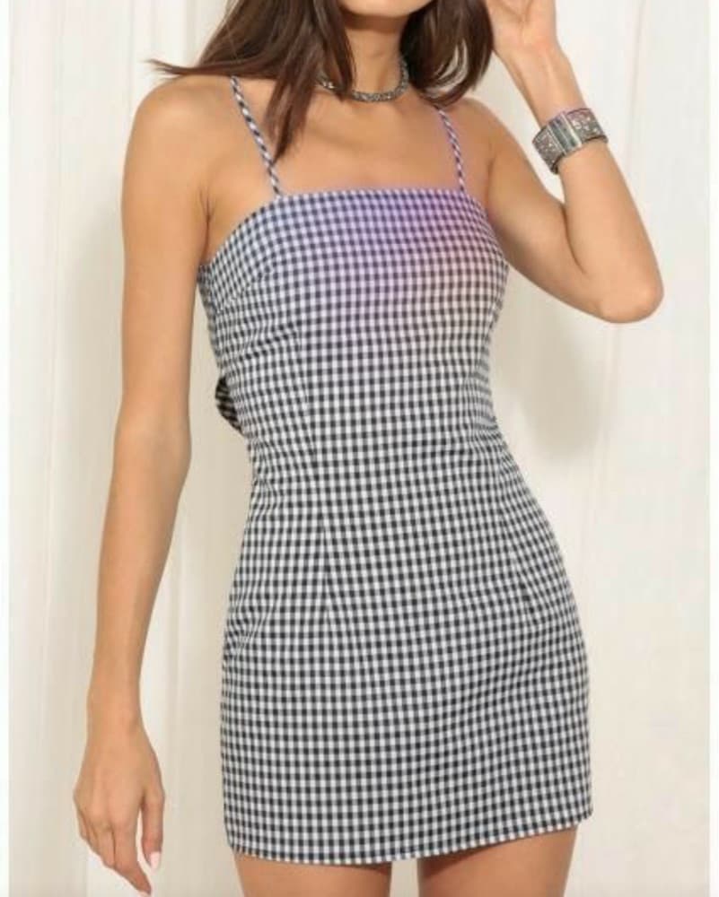 Reformation Gingham Mini Sundress - Xs - Image 2