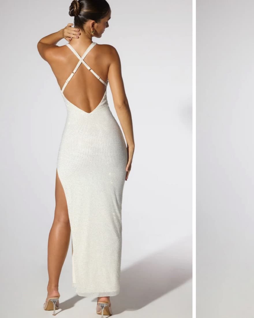 OHPOLLY Embellished Plunge Neck Dress - Image 2
