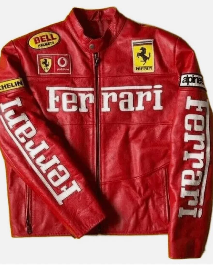 Red Leather Ferrari Jacket - Image 2