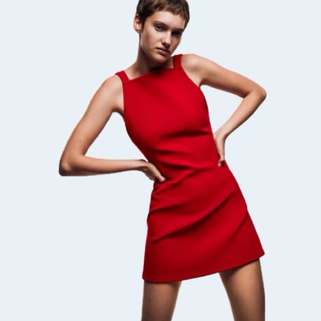 Zara Red Cut Out Mini Dress - Image 1