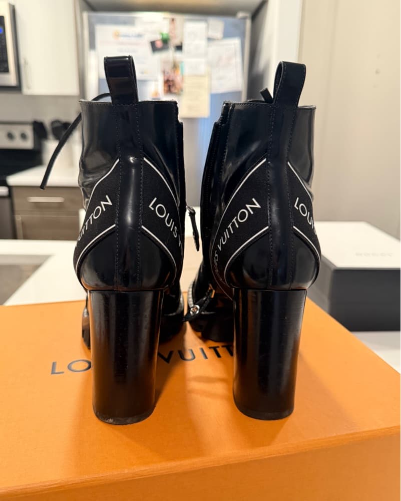 Edgy Louis Vuitton Lace-Up Boots - Image 3