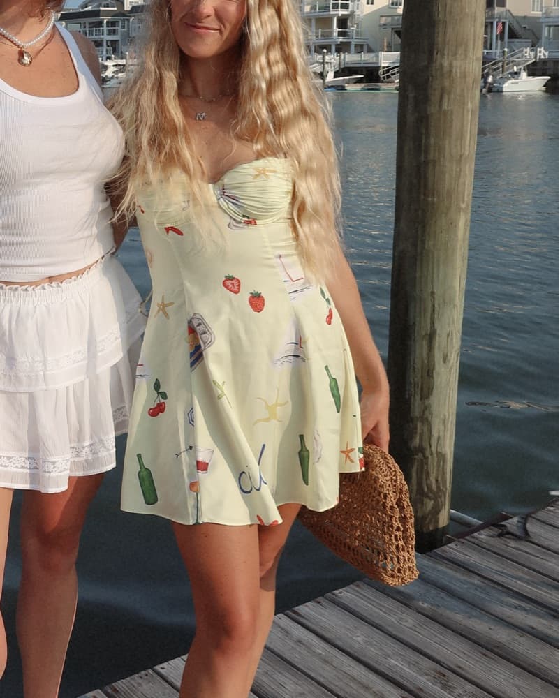 For Love And Lemons Yellow Mini Dress - Image 5