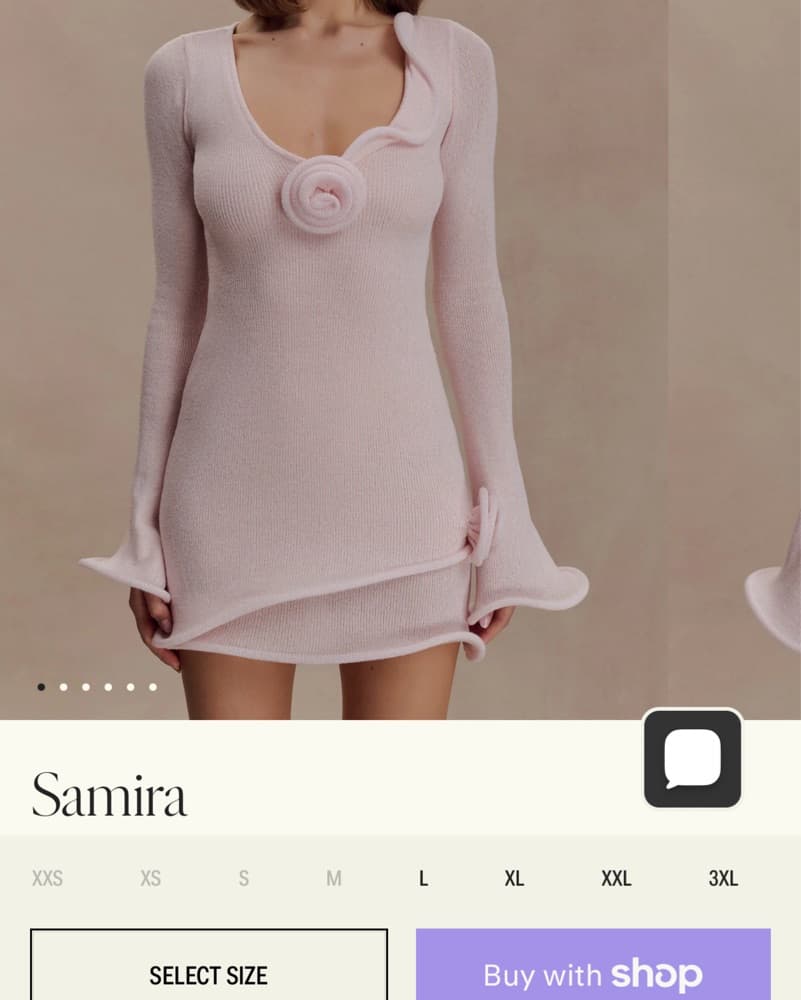 Meshki Samira Mini Dress - Misty Rose - Image 2