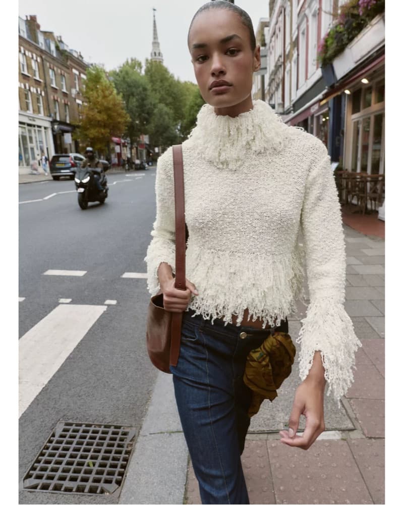 Fringe Knit Sweater - Image 1