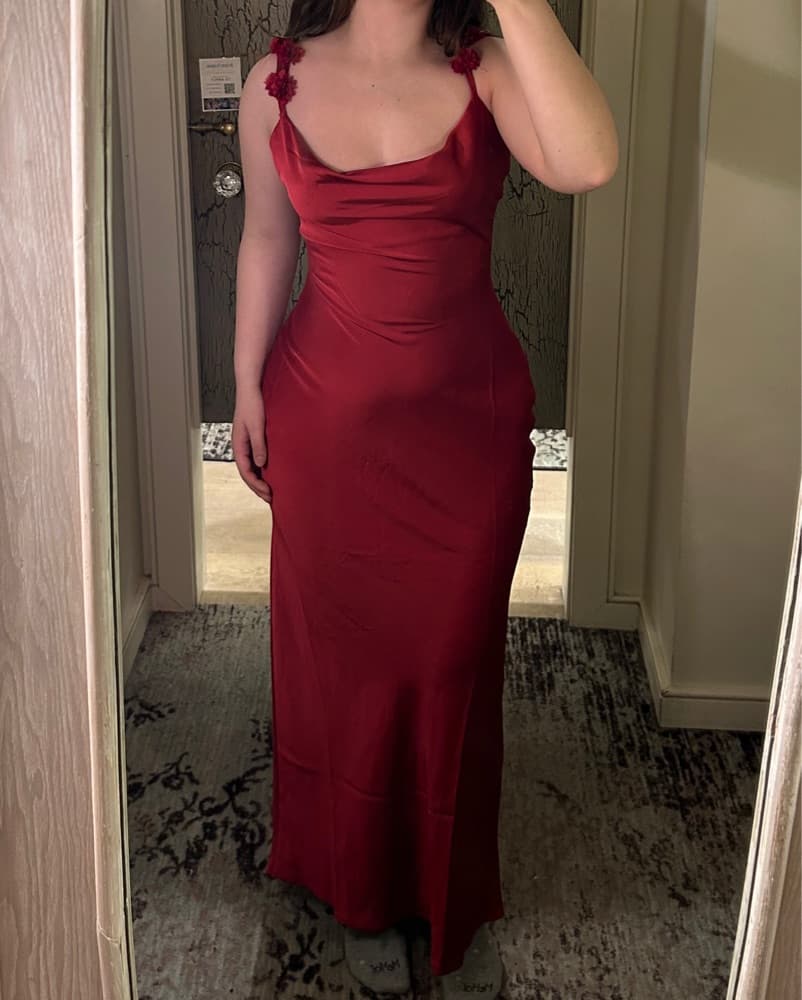 Altar’d State Scarlett Satin Maxi Dress - Image 2