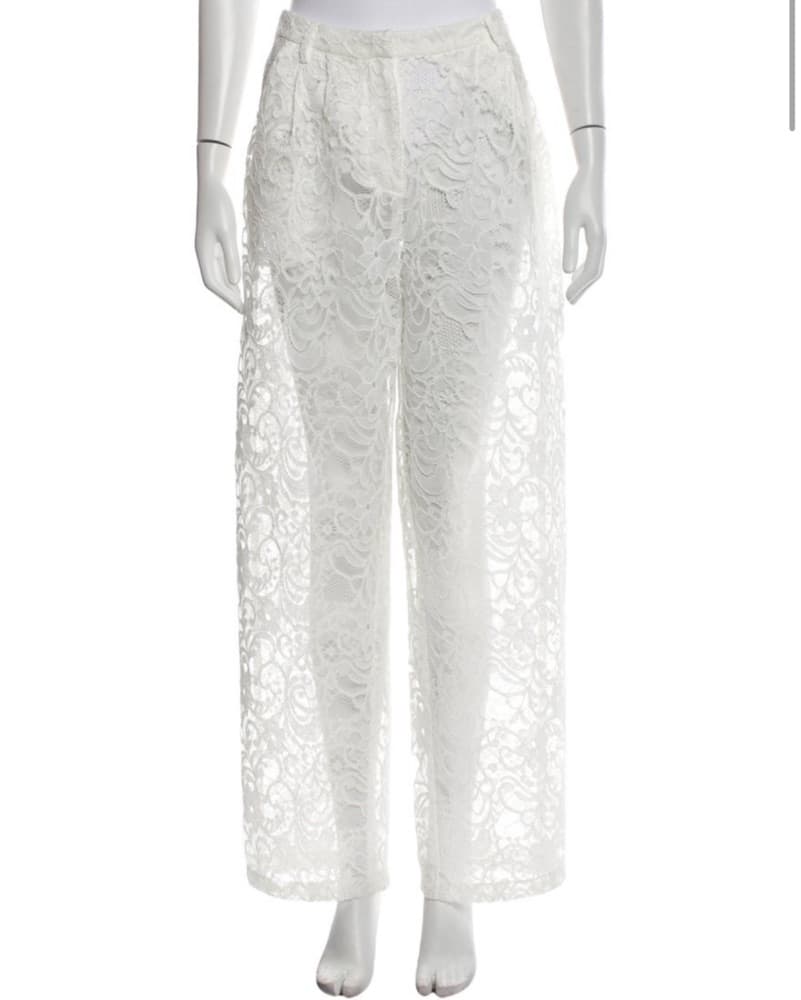 White Lace Pants - Image 1