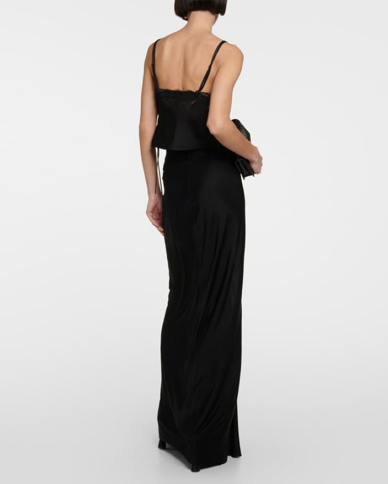 Saint Laurent Draped Jersey Maxi Skirt - Image 4