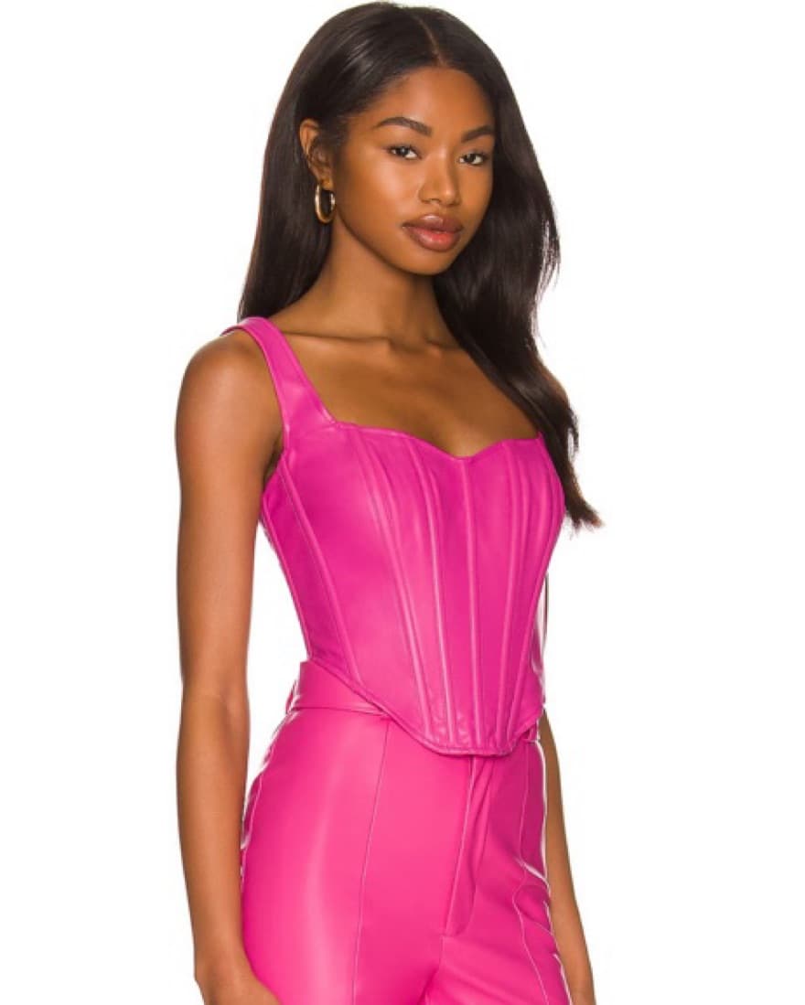 Bardot Hot Pink Corset Bustier - Image 1